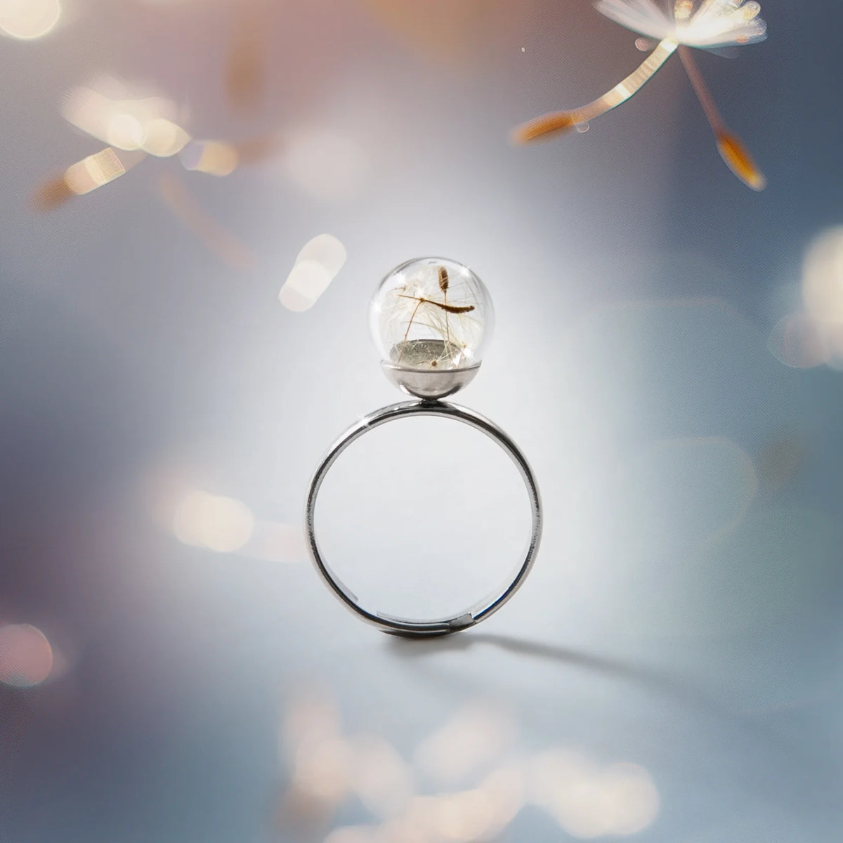 Anello in Acciaio Mad Tea collezione: Il giardino dei desideri - Tarassaco - Anello dei Desideri