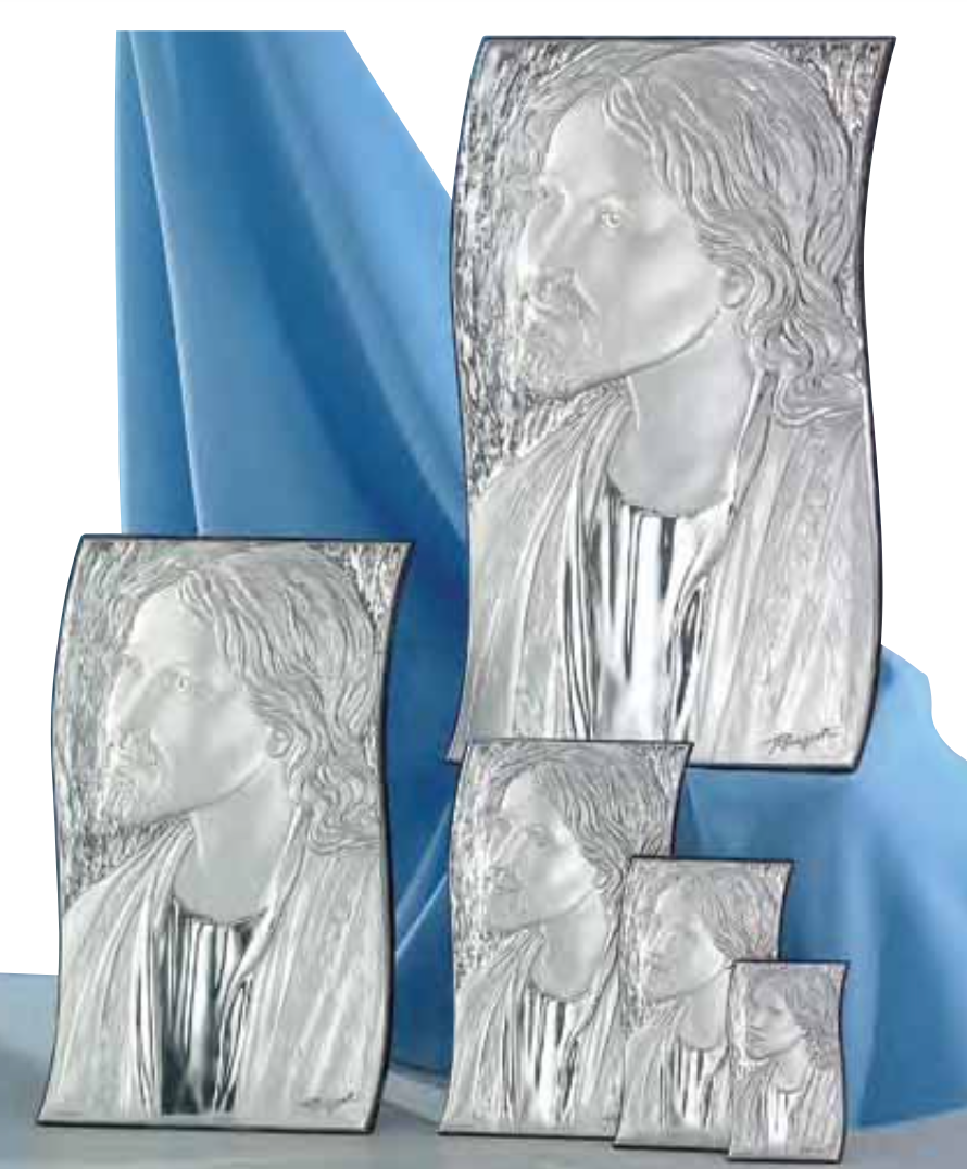 Quadro in argento sacro-Cristo-3019