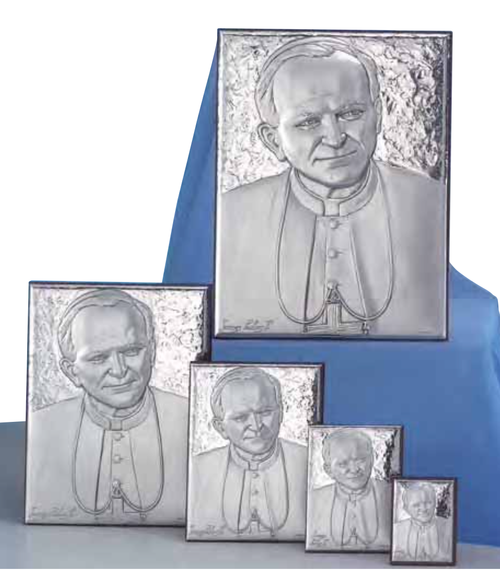 Quadro in argento sacro-Giovanni Paolo-3028