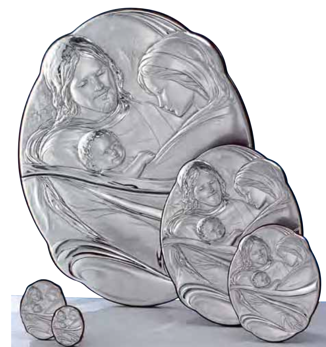Quadro in argento sacro-Sacra Famiglia-3083