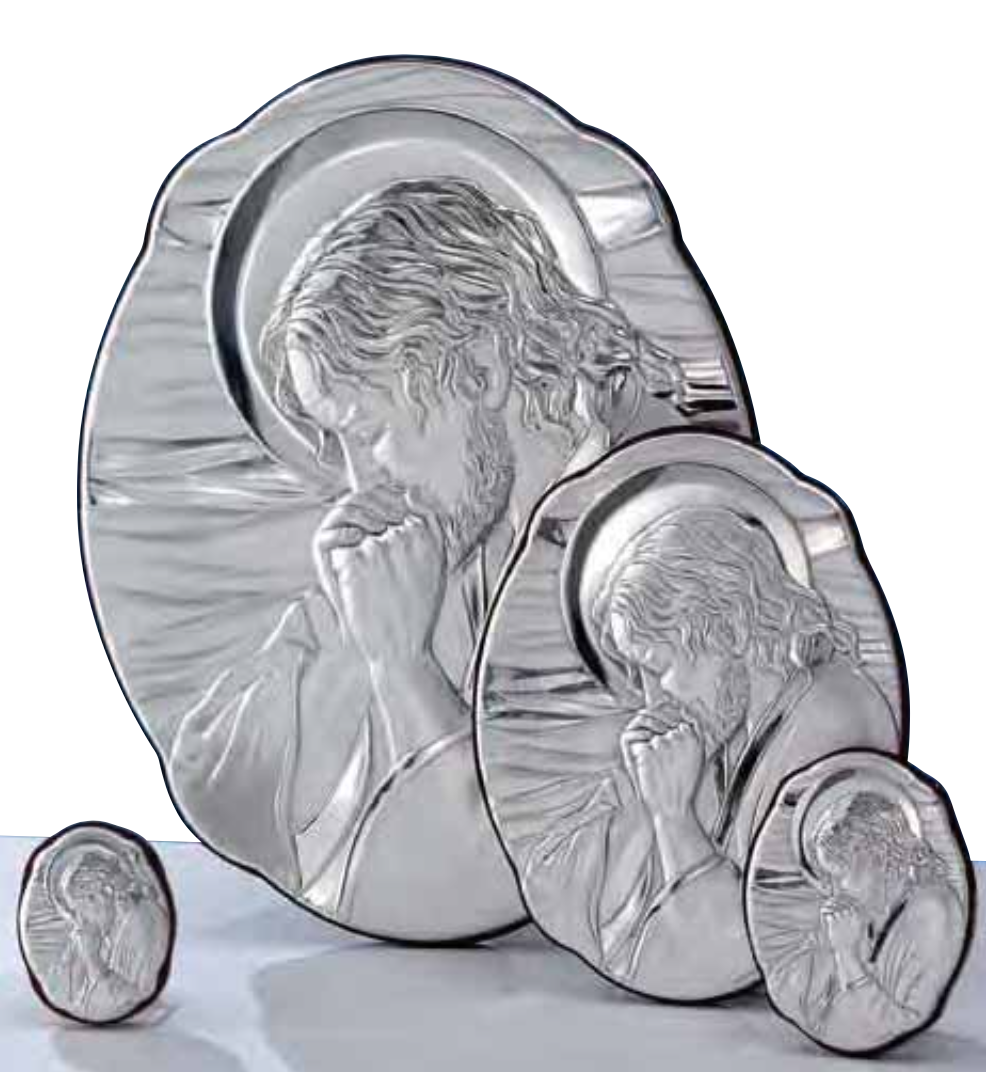 Quadro in argento sacro-Cristo-3084