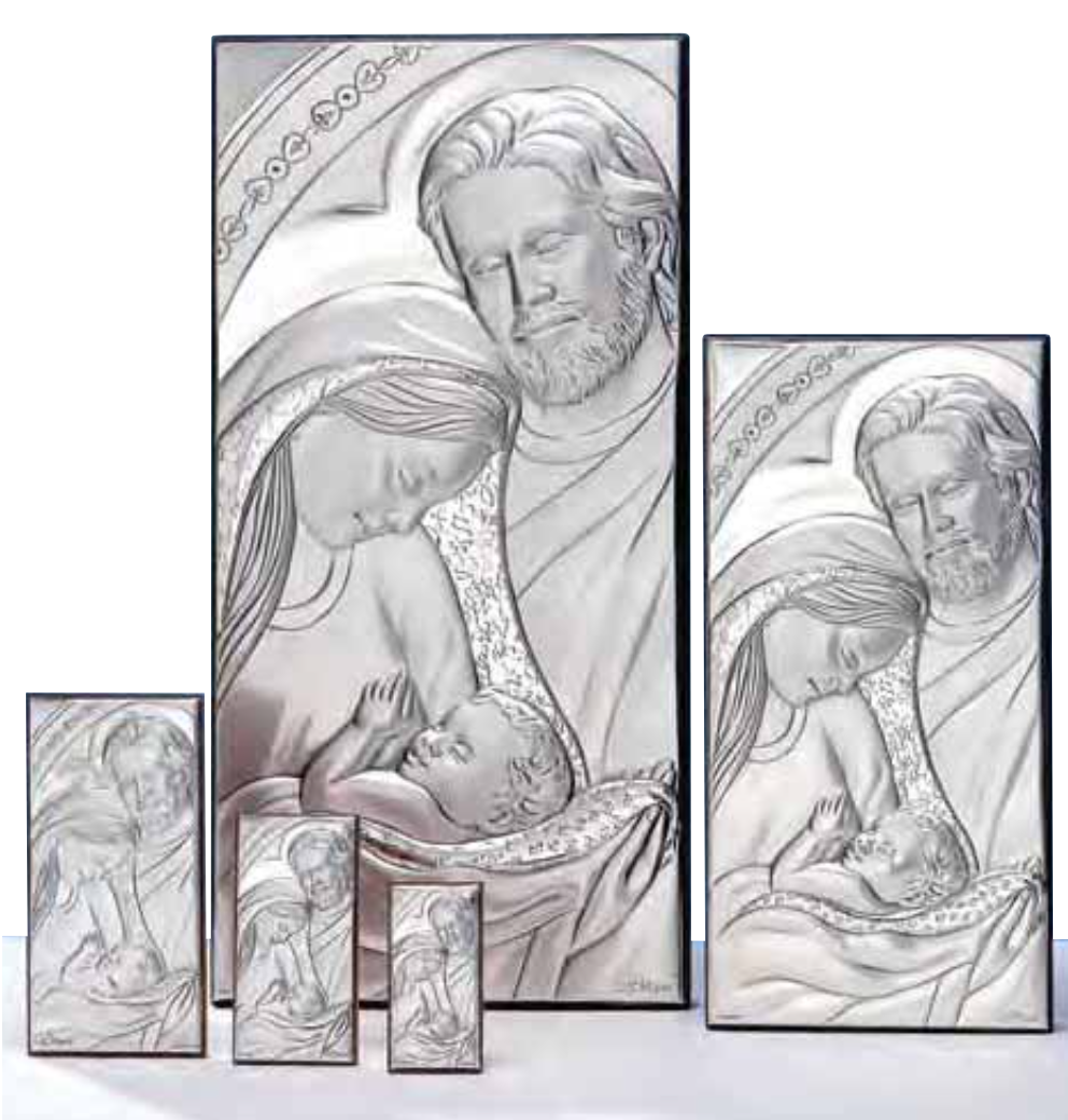 Quadro in argento sacro-Sacra Famiglia-3151