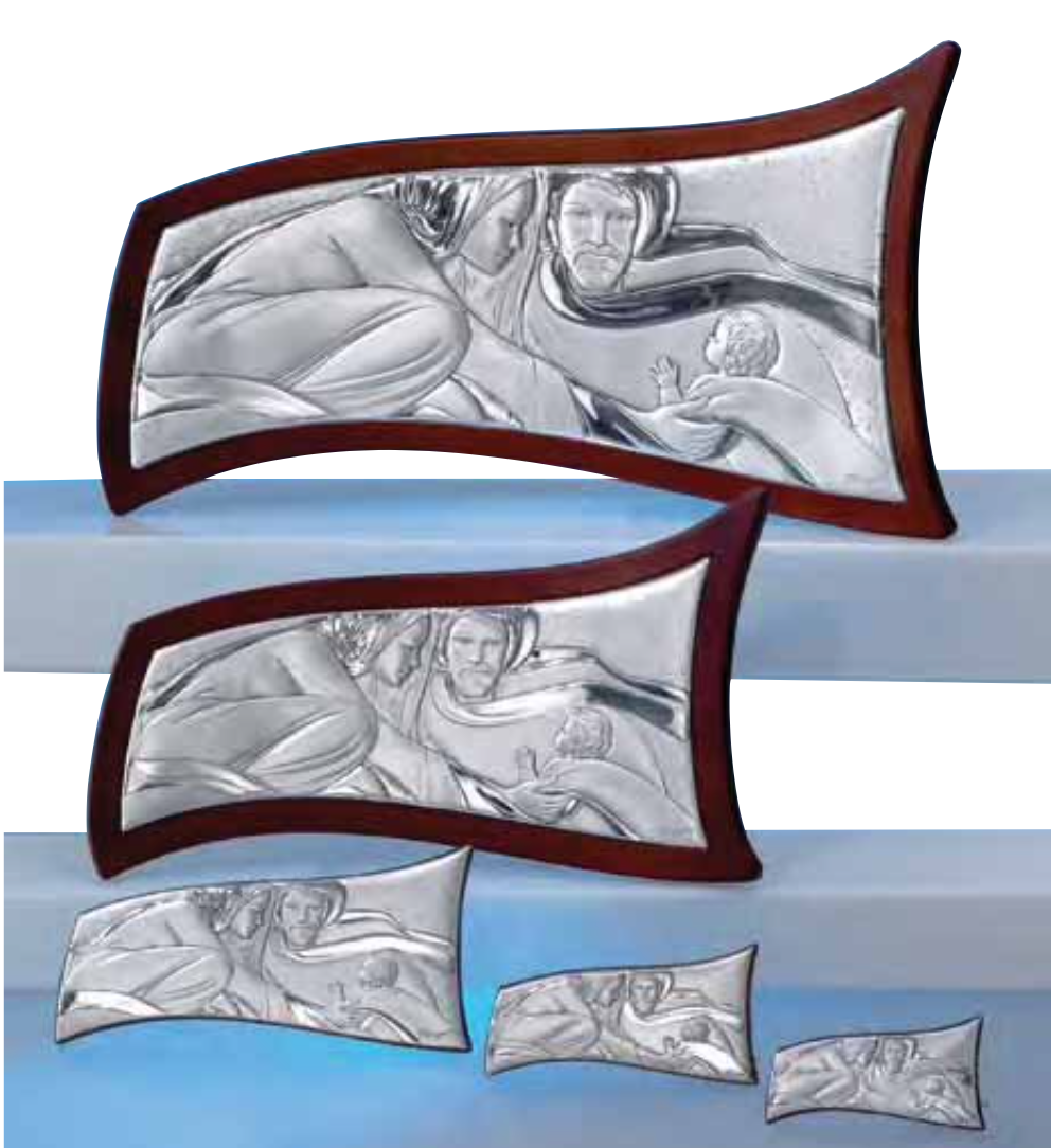 Quadro in argento sacro-Sacra Famiglia-3156