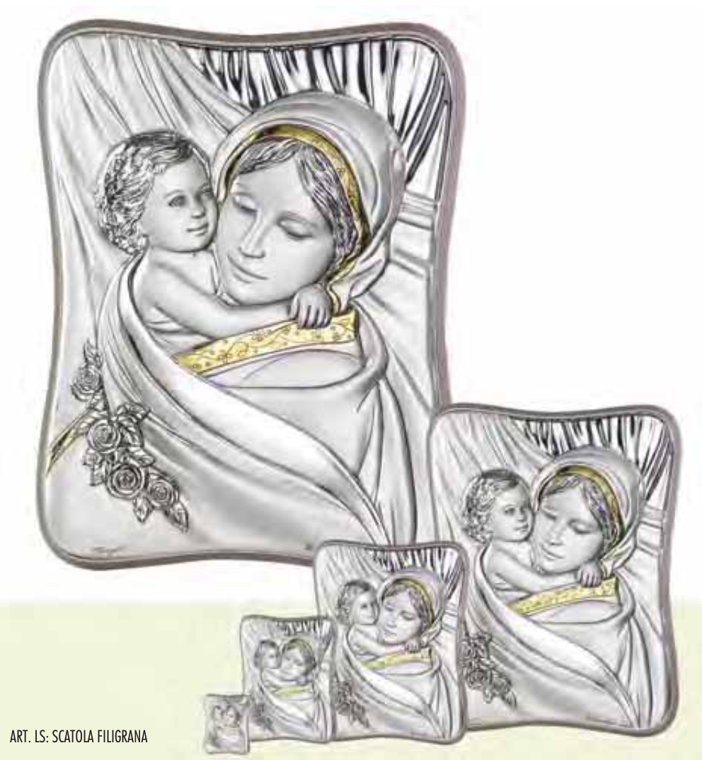 Quadro in argento sacro-Madonna-3170