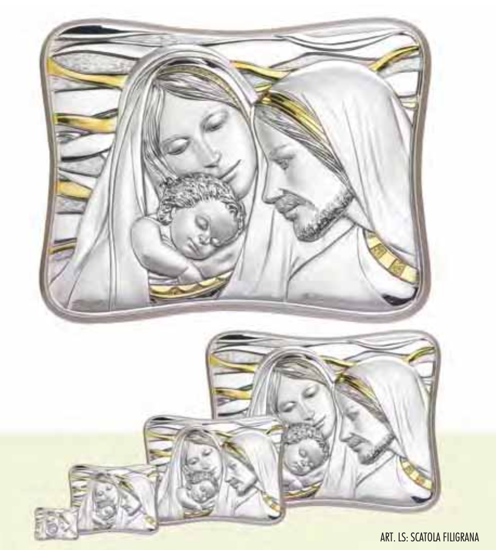 Quadro in argento sacro-Sacra Famiglia-3171