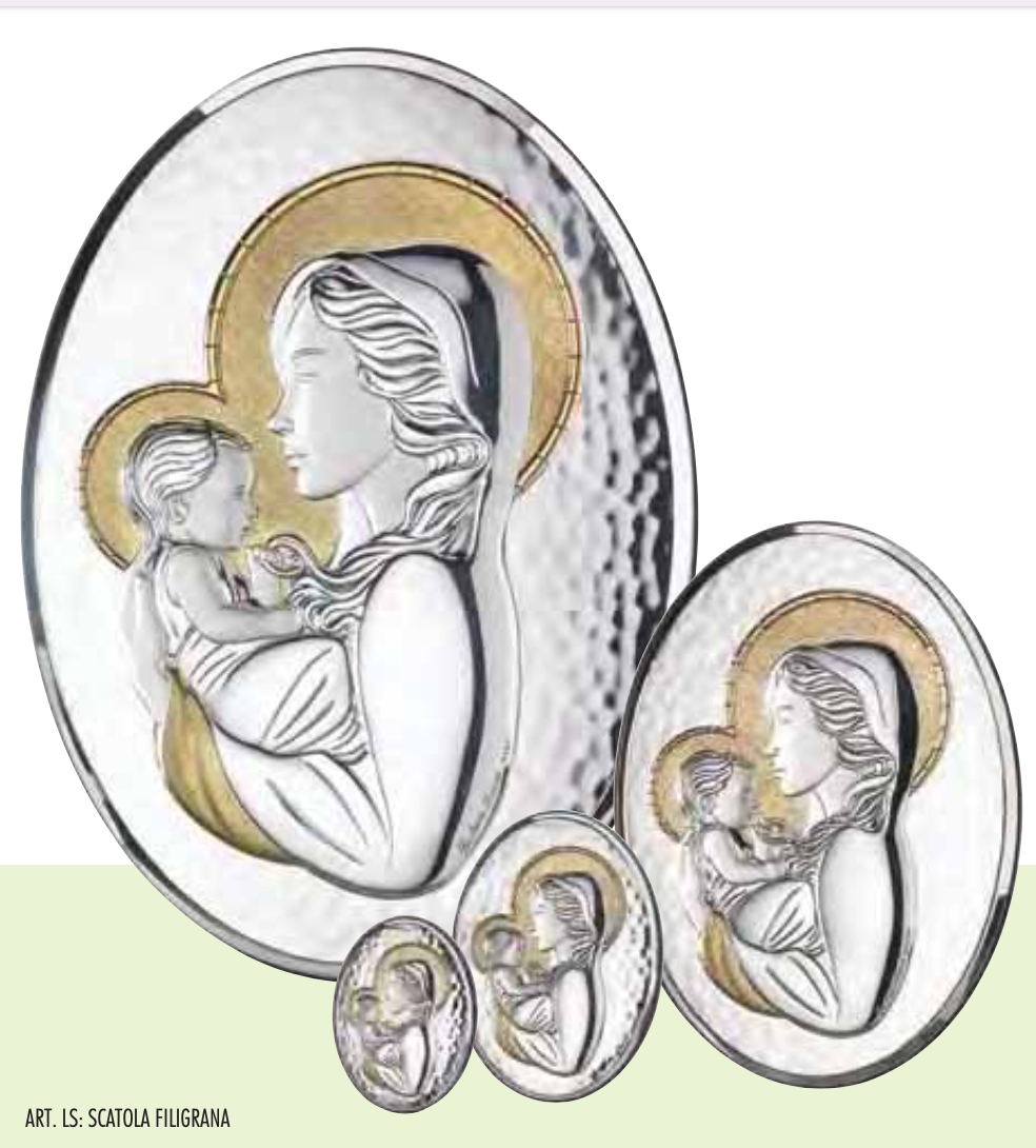 Quadro in argento sacro-Madonna-3174