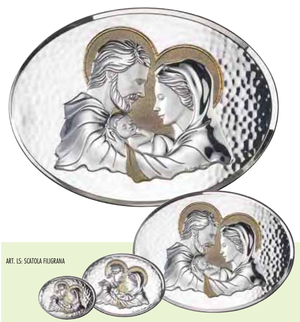 Quadro in argento sacro-Sacra Famiglia-3175