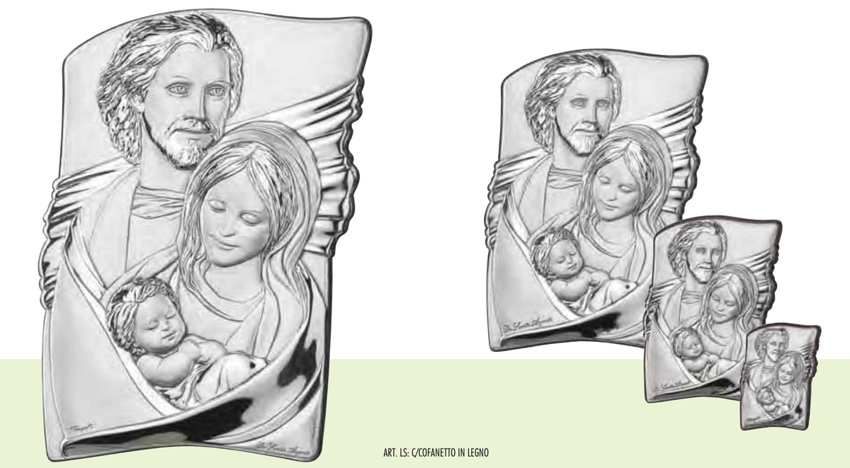 Quadro in argento sacro-Sacra Famiglia-3185