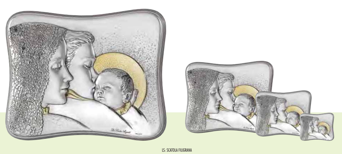 Quadro in argento sacro-Sacra Famiglia-3192