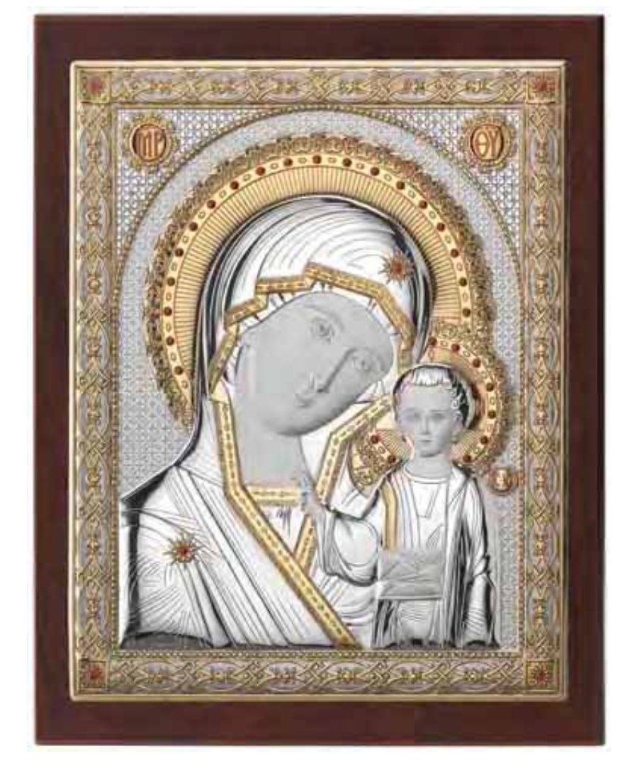 Quadro in argento sacro-Madonna di Kazan-3300