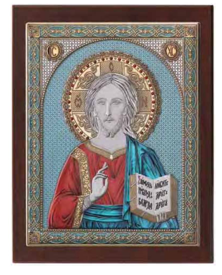 Quadro in argento sacro-Cristo-3302C