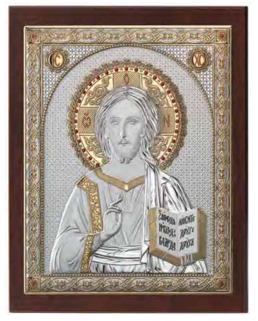 Quadro in argento sacro-Cristo-3302
