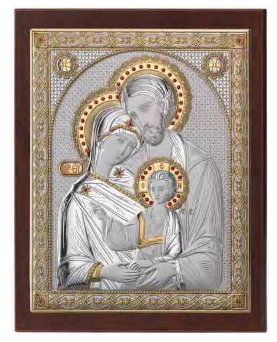 Quadro in argento sacro-Sacra Famiglia-3303