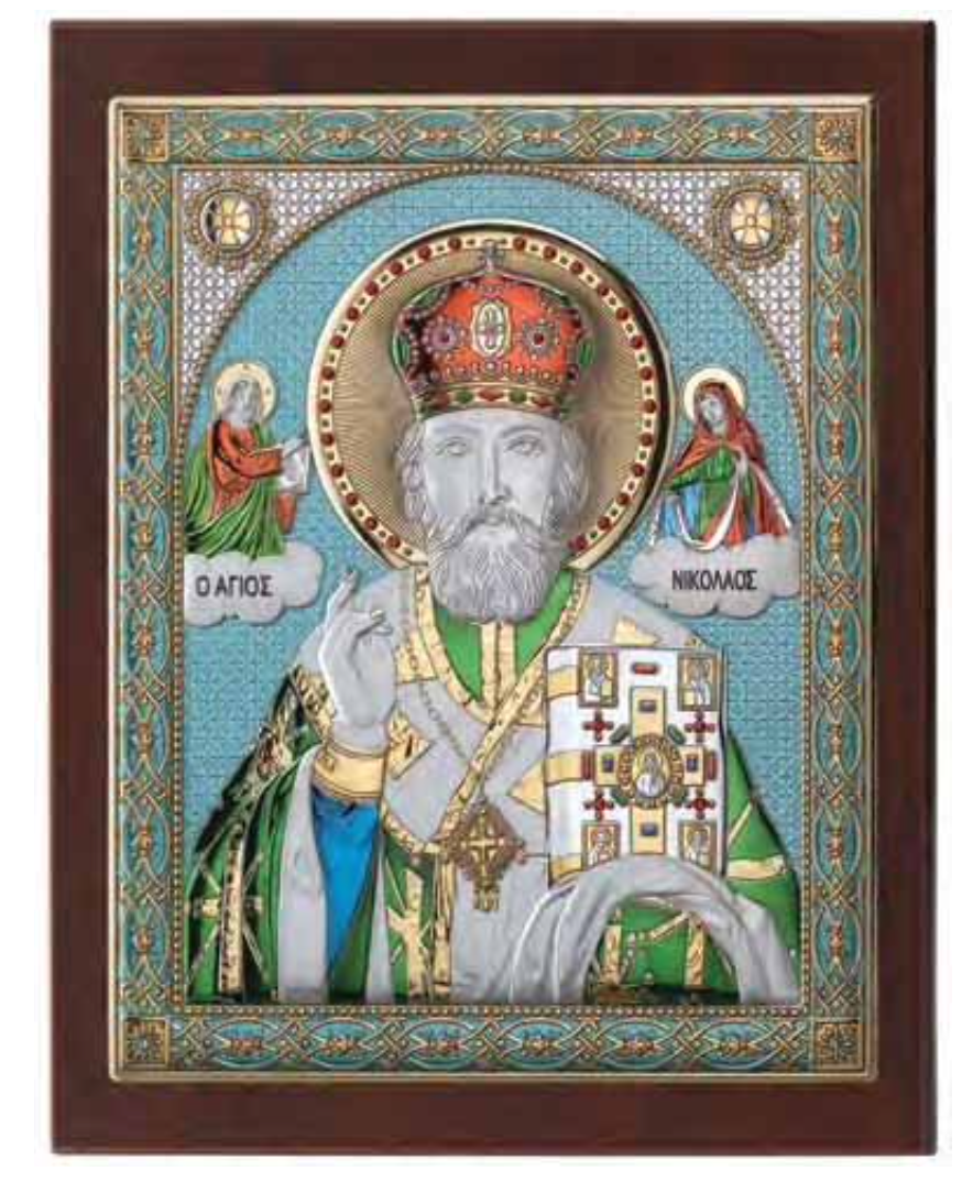 Quadro in argento sacro-San Nicole-3304C