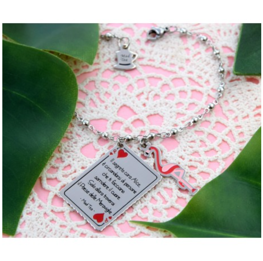 Bracciale in acciaio Mad Tea collezione Alice in Wonderland-AWB007