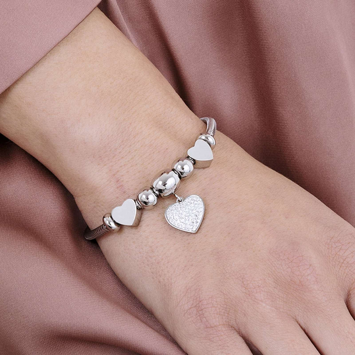 Bracciale in acciaio Luca Barra-BK1955