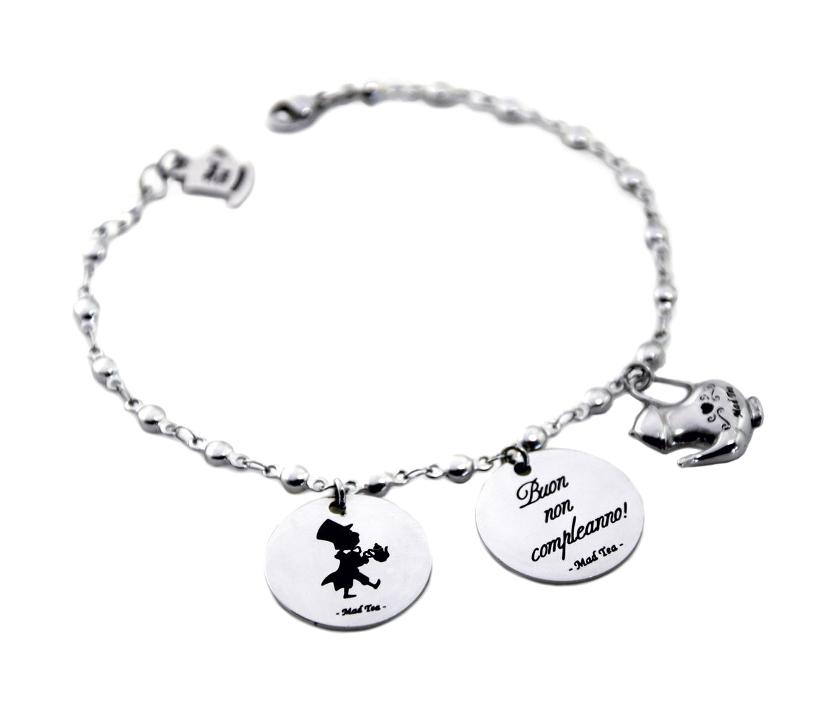 Bracciale in acciaio Mad Tea collezione Alice in Wonderland-AWB011