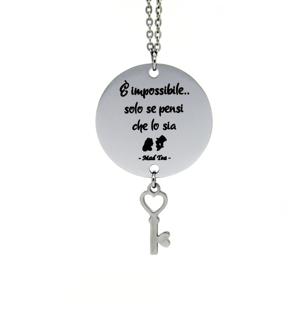 Collana in acciaio Mat Tea collezione Alice in Wonderland-AWC043