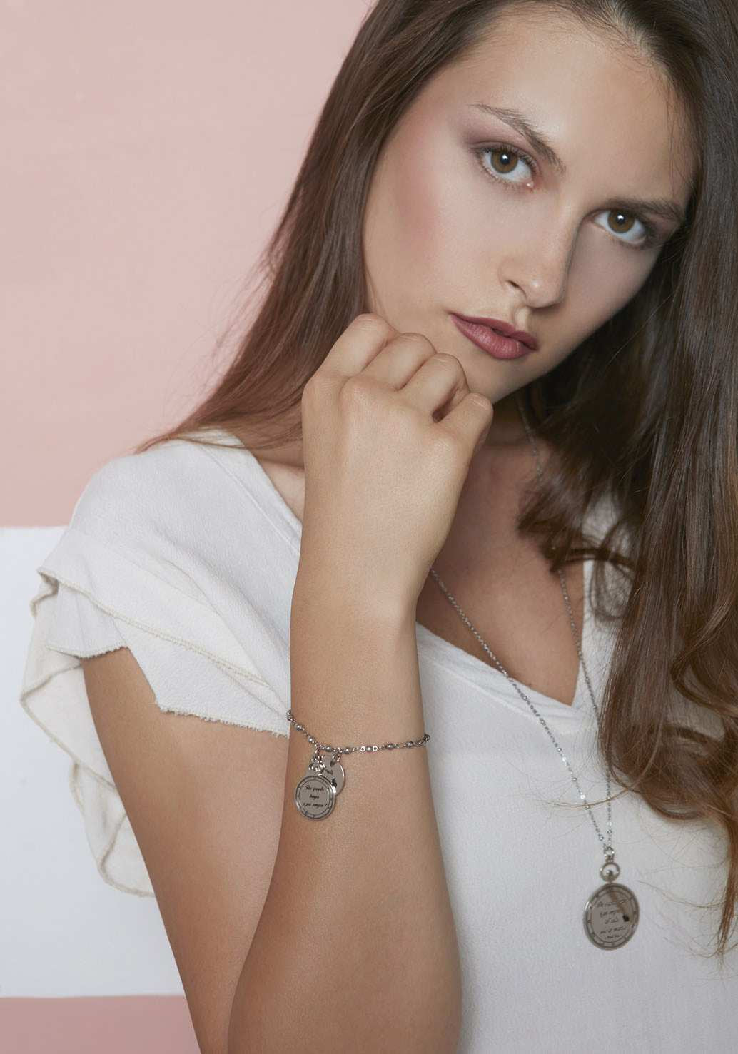 Collana in acciaio Mat Tea collezione Alice in Wonderland-AWC035