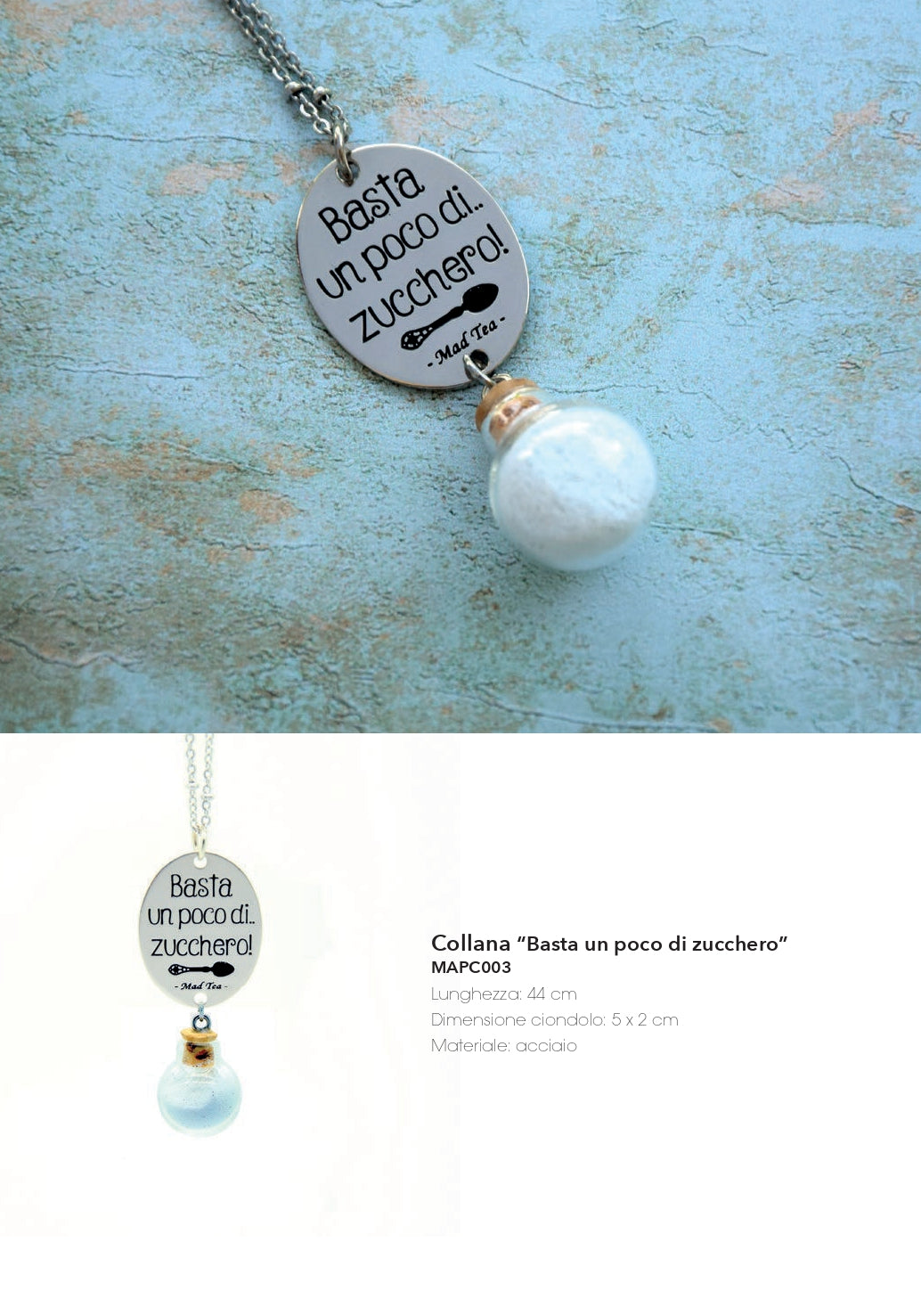 Collana in acciaio Mad Tea collezione Mary Poppins-MAPC003