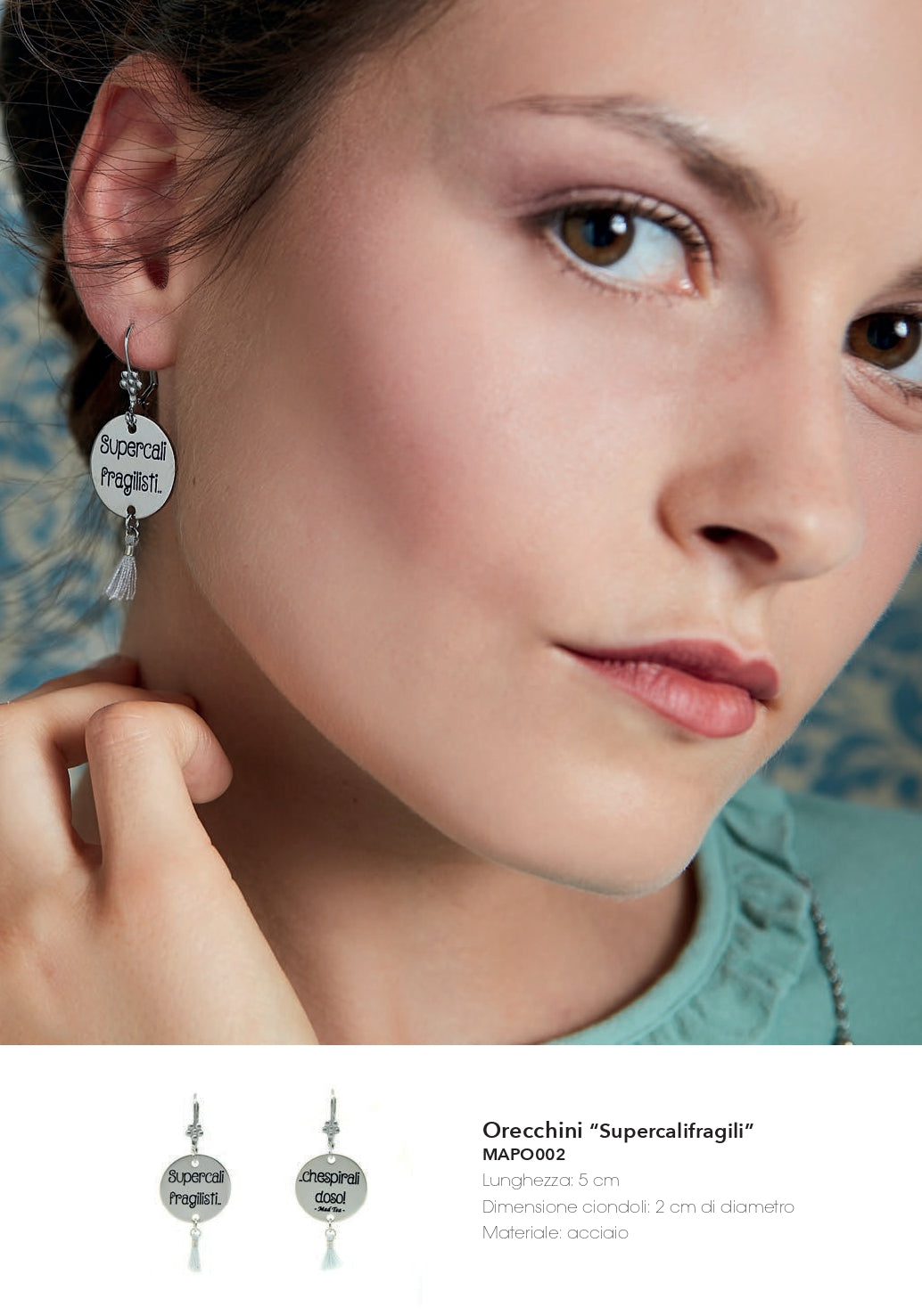 Orecchini in acciaio Mad Tea collezione Mary Poppins-MAPO002
