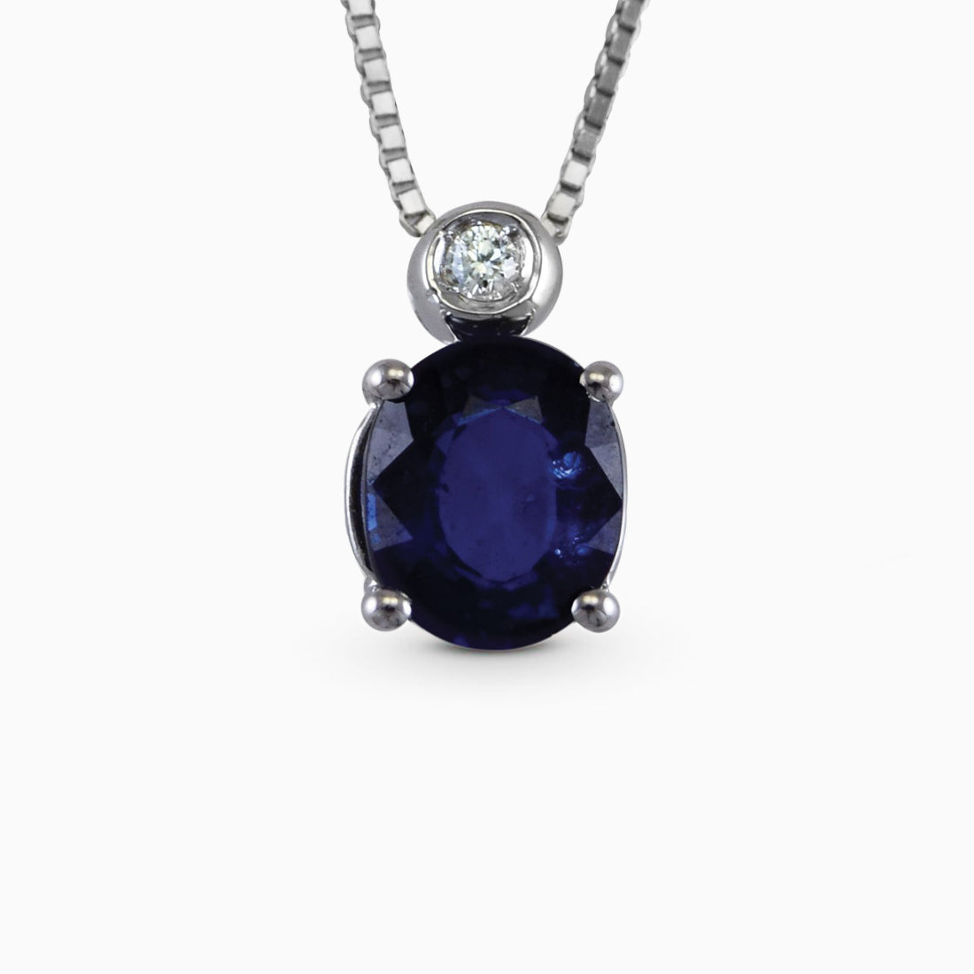 Collana oro zaffiro e diamante