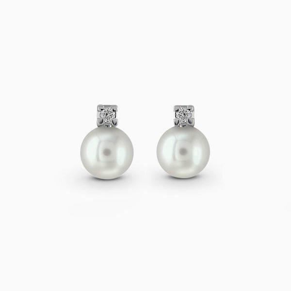 Orecchini Pendenti Donna In Argento 925 Con Perla E Zirconi Cubici AAAAA, Eleganti Gioielli Regalo Per Donne, 12x8 Mm, Confezione Regalo